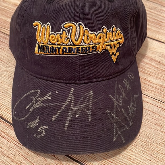 WVU Adjustable Hat Signed By Pat White and Steve Slaton It IS NOT Authenticated - Picture 2 of 14